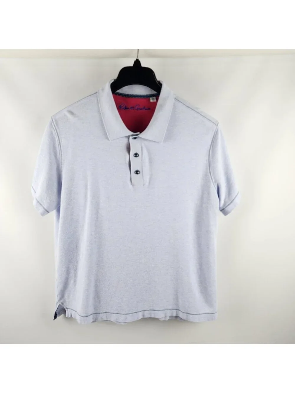 Robert Graham Shirt Mens XL Light Blue S/S Polo